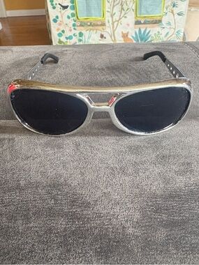 🔥5 FOR $25🔥 Silver Frame Black Lens Costume Sunglasses